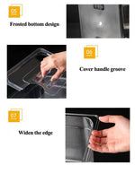 Tuzwa Sous Vide Container with Fitted Lid – 203 fl oz Clear Cooking Container with Measurement Markings for Immersion Circulators
