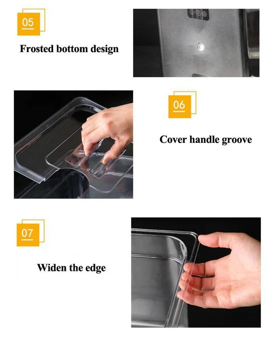 Tuzwa Sous Vide Container with Fitted Lid – 203 fl oz Clear Cooking Container with Measurement Markings for Immersion Circulators