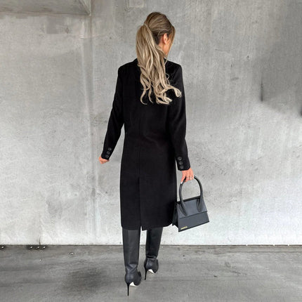 Winter Coat for Women, Warm Lined Long Sleeve Dress Coat for Work and Evening, Sizes S to 3XL, 6 Colors