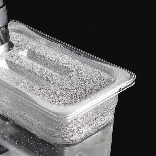 Tuzwa Sous Vide Container with Fitted Lid – 203 fl oz Clear Cooking Container with Measurement Markings for Immersion Circulators
