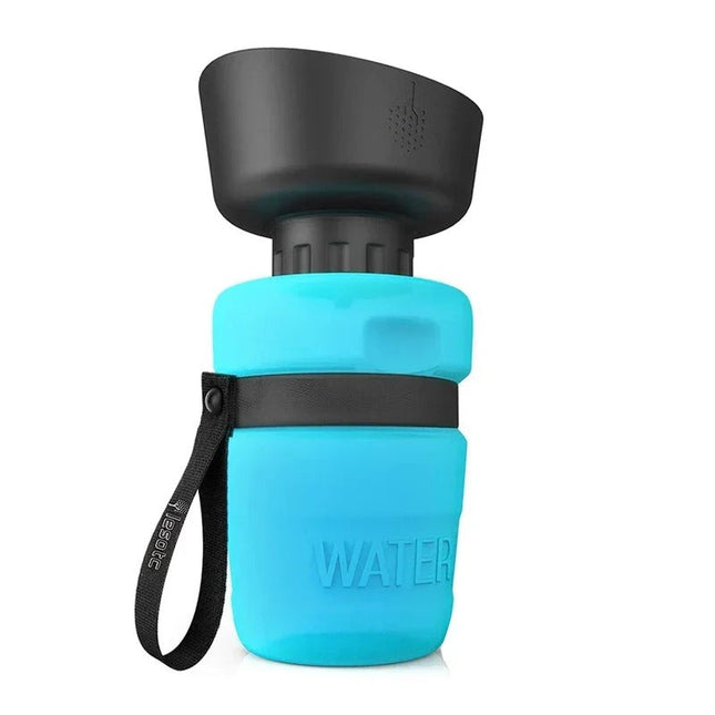 Portable Dog Water Bottle with Collapsible Dog Bowl, Squeeze Pet Water Dispenser for Walks and Travel