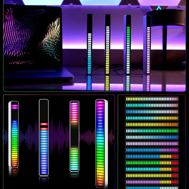 LED Light Bars for Room, Color Changing LED Light with Music Sync, Rechargeable RGB Light Bar for Smart Home Lighting