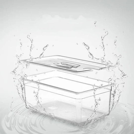 Tuzwa Sous Vide Container with Fitted Lid – 203 fl oz Clear Cooking Container with Measurement Markings for Immersion Circulators