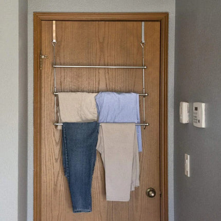Over the Door Towel Rack, Bath Towel Holder with Hooks