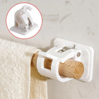 No Drill Curtain Rod Brackets, Self Adhesive Curtain Rod Holders, Adjustable Curtain Holder for Wall