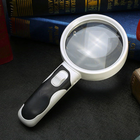 Handheld Magnifying Glass with Light, 20x Reading Magnifying Glass, Handheld Magnifier with LED Light for Crafts