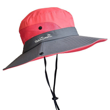 UV Protection Foldable Sun Hat for Women, Packable Summer Beach Hat with Adjustable Drawstring, Windproof and Breathable Sun Cap