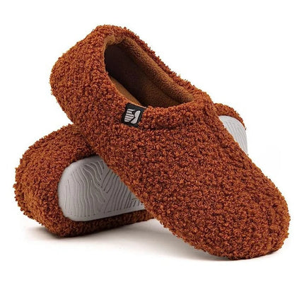 Comfortable Slippers Closed Back, Memory Foam Slipper with Rubber Sole