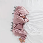 Infant Onesie with Hood, Dinosaur Onesie for Baby in Soft Cotton, Machine Washable Infant Clothing