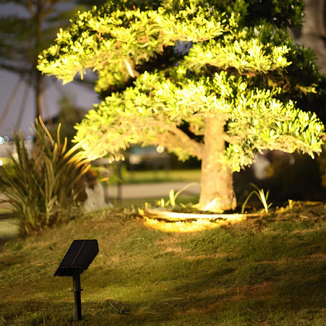 Landscape Lighting Solar Lights for Yard, Solar Spot Lights Outdoor with Zoom Lens, RGB and Warm White LED for Trees