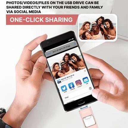 4 in 1 USB Flash Drive 32GB for iPhone, Android and PC, Photo Stick Memory Stick with Lightning, USB-C, Micro USB and USB-A