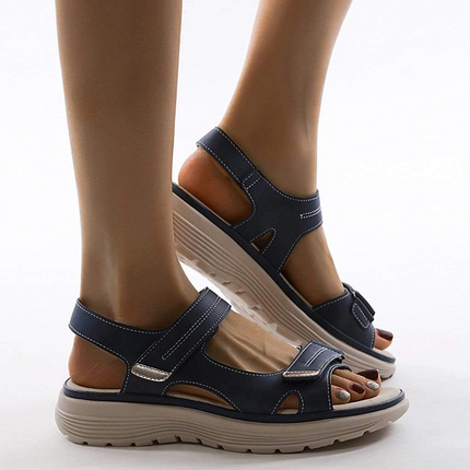 Womens Orthopedic Platform Sandals Adjustable Straps Ergonomic Summer Walking Shoes Nude Blue Black