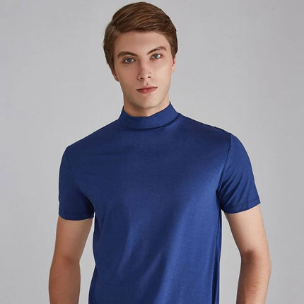 Mens T Shirt Turtleneck, Cotton T Shirt for Casual or Professional Looks – image 5
