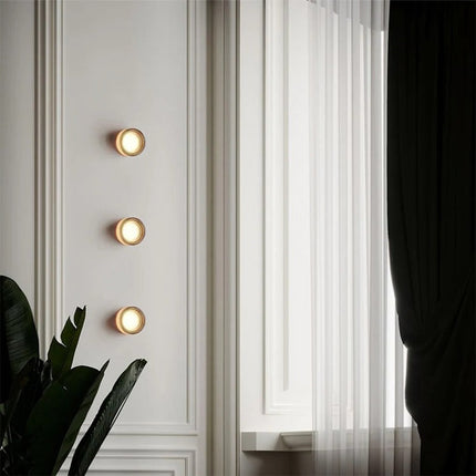 Wall Sconce with Dimple Glass Shade, Modern Wall Lamp – image 4
