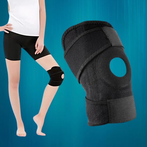 Knee Support for Sports, Adjustable Knee Compression Sleeve with Side Stabilizers
