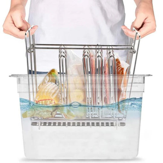 Tuzwa Sous Vide Container with Fitted Lid – 203 fl oz Clear Cooking Container with Measurement Markings for Immersion Circulators