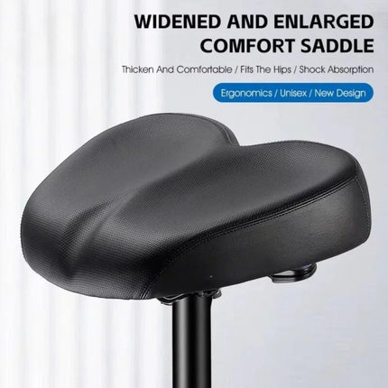 Wide Bike Seat, Extra Wide Padded Bicycle Saddle with Shock Absorption for Mountain, Road, Electric and Spin Bikes