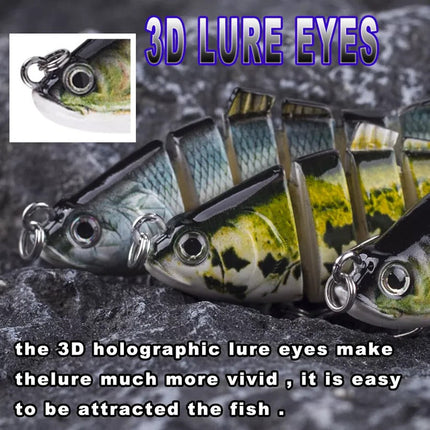 Fishing Lure, 4 Inch Multi Section Hard Swimbait for Pike and Trout – image 9