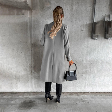 Winter Coat for Women, Warm Lined Long Sleeve Dress Coat for Work and Evening, Sizes S to 3XL, 6 Colors