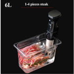 Tuzwa Sous Vide Container with Fitted Lid – 203 fl oz Clear Cooking Container with Measurement Markings for Immersion Circulators