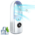 Tuzwa Portable Personal Air Cooler – Blade-Free Desktop Cooling Fan with Multiple Airflow Settings, Low-Noise Operation & Compact 2.9 lb Design