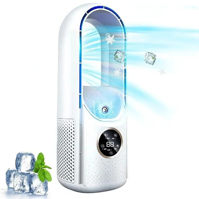 Tuzwa Portable Personal Air Cooler – Blade-Free Desktop Cooling Fan with Multiple Airflow Settings, Low-Noise Operation & Compact 2.9 lb Design