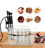 Tuzwa Sous Vide Container with Fitted Lid – 203 fl oz Clear Cooking Container with Measurement Markings for Immersion Circulators
