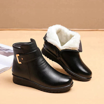 Womens Boots, Genuine Leather Boots for Women, Orthopedic Boots Made with Wool