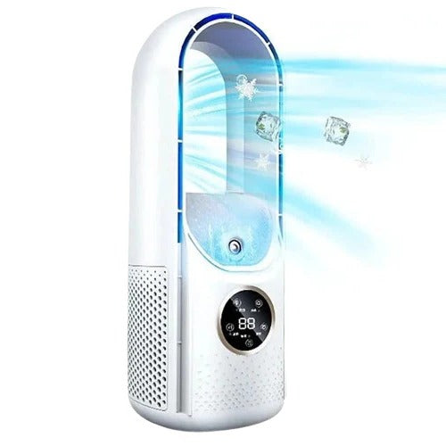 Tuzwa Portable Personal Air Cooler – Blade-Free Desktop Cooling Fan with Multiple Airflow Settings, Low-Noise Operation & Compact 2.9 lb Design