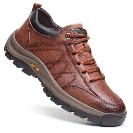 Mens Casual Shoes, Orthopedic Leather Shoes with Arch Support