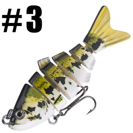 Fishing Lure, 4 Inch Multi Section Hard Swimbait for Pike and Trout – image 13