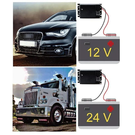 Vehicle Mice Repeller, Ultrasonic Rodent Deterrent for Car Engine Bays, 12V Battery Powered Pest Control for Cars, Trucks and Campers