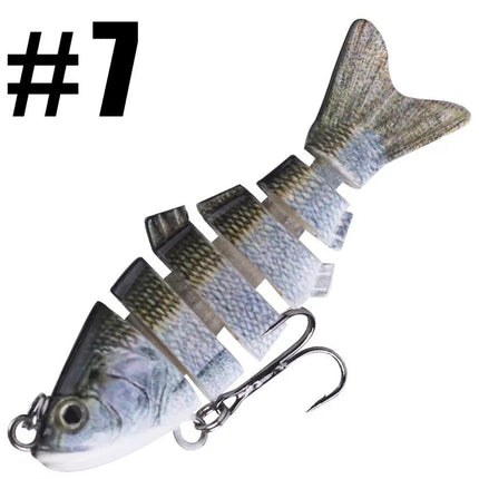 Fishing Lure, 4 Inch Multi Section Hard Swimbait for Pike and Trout – image 17