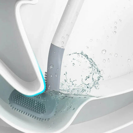 Toilet Brush and Holder Self Cleaning, Toilet Bowl Brush with Built In Rinse and Sealed Base