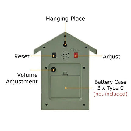 Cuckoo Clock with Bird Call, Decorative Wall Clock for Living Room and Bedroom – image 8