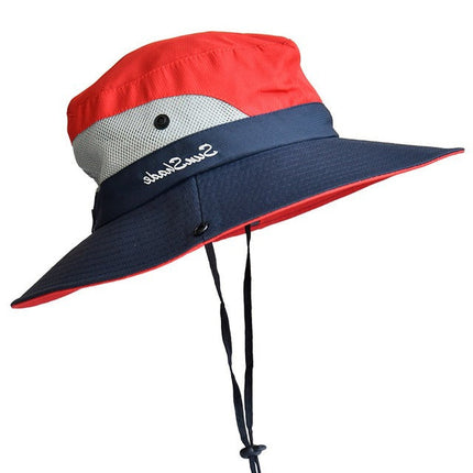 UV Protection Foldable Sun Hat for Women, Packable Summer Beach Hat with Adjustable Drawstring, Windproof and Breathable Sun Cap