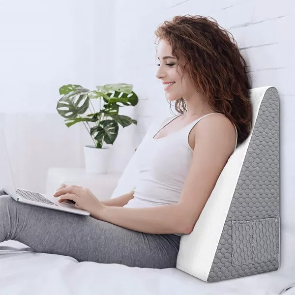 Wedge Pillow for Acid Reflux, Triangle Memory Foam Pillow for Sleeping