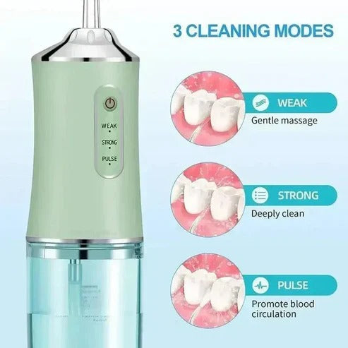 Tuzwa Cordless Water Flosser – Rechargeable Oral Irrigator with 30–110 PSI, 3 Modes, 10.1 Oz Tank & USB-C Charging