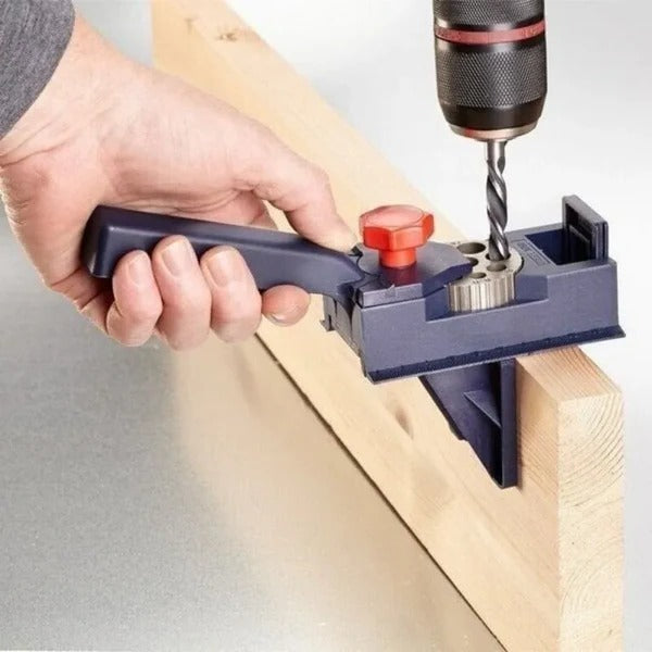 Dowel Drill Guide with Parallel Fence, Doweling Jig for 90 Degree Drilling, Woodworking Jig for Corner and Butt Joints