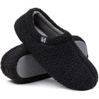 Comfortable Slippers Closed Back, Memory Foam Slipper with Rubber Sole, Fleece Lined Indoor House Slipper