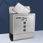 Mailbox with Lock, Large Wall Mailbox with Newspaper Holder, Metal Mailbox for House, Heavy Duty Outdoor Letter Box