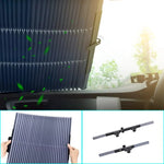 Tuzwa Retractable Windshield Sunshade Set – Adjustable 59–79 in Car Window Shade for Front & Rear Windows, Tool-Free Bracket Mount