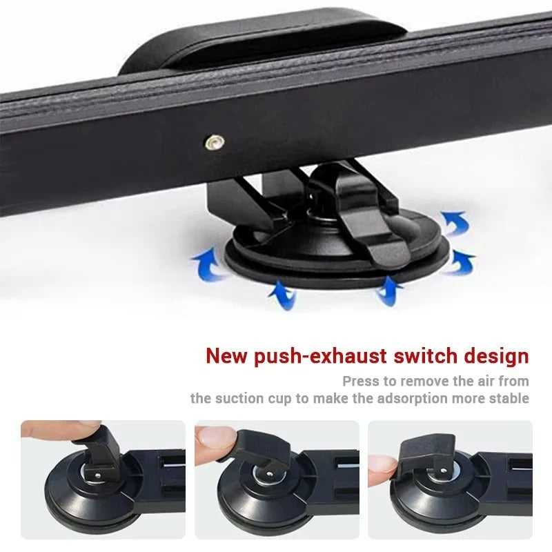 Tuzwa Retractable Windshield Sunshade Set – Adjustable 59–79 in Car Window Shade for Front & Rear Windows, Tool-Free Bracket Mount