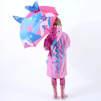 Compact Rain Umbrella with Animal Print for School, Kids Umbrella for Rain – image 29