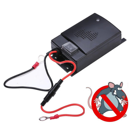 Vehicle Mice Repeller, Ultrasonic Rodent Deterrent for Car Engine Bays, 12V Battery Powered Pest Control for Cars, Trucks and Campers