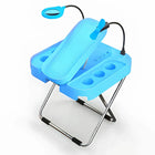 Adjustable Footrest for Pedicure with LED Magnifier, Foldable Foot Rest with Drying Fan and Storage Drawer
