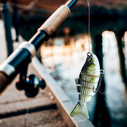 Fishing Lure, Jointed Swimbait and Bass Fishing Bait with Rattle