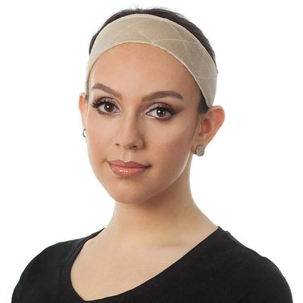 Velvet Wig Grip Headband, Adjustable Non Slip Wig Band for Lace Front Wigs, Scarves and Hats, Skin Beige Black Coffee