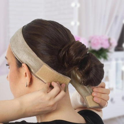 Velvet Wig Grip Headband, Adjustable Non Slip Wig Band for Lace Front Wigs, Scarves and Hats, Skin Beige Black Coffee