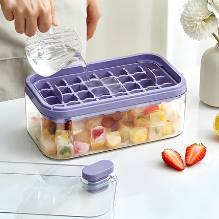 One Click Release Ice Tray for Freezer and Drinks, Ice Cube Tray with Container and Ice Scoop – image 5